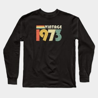 Vintage 1973, 50th Birthday Gift Distressed Design Long Sleeve T-Shirt